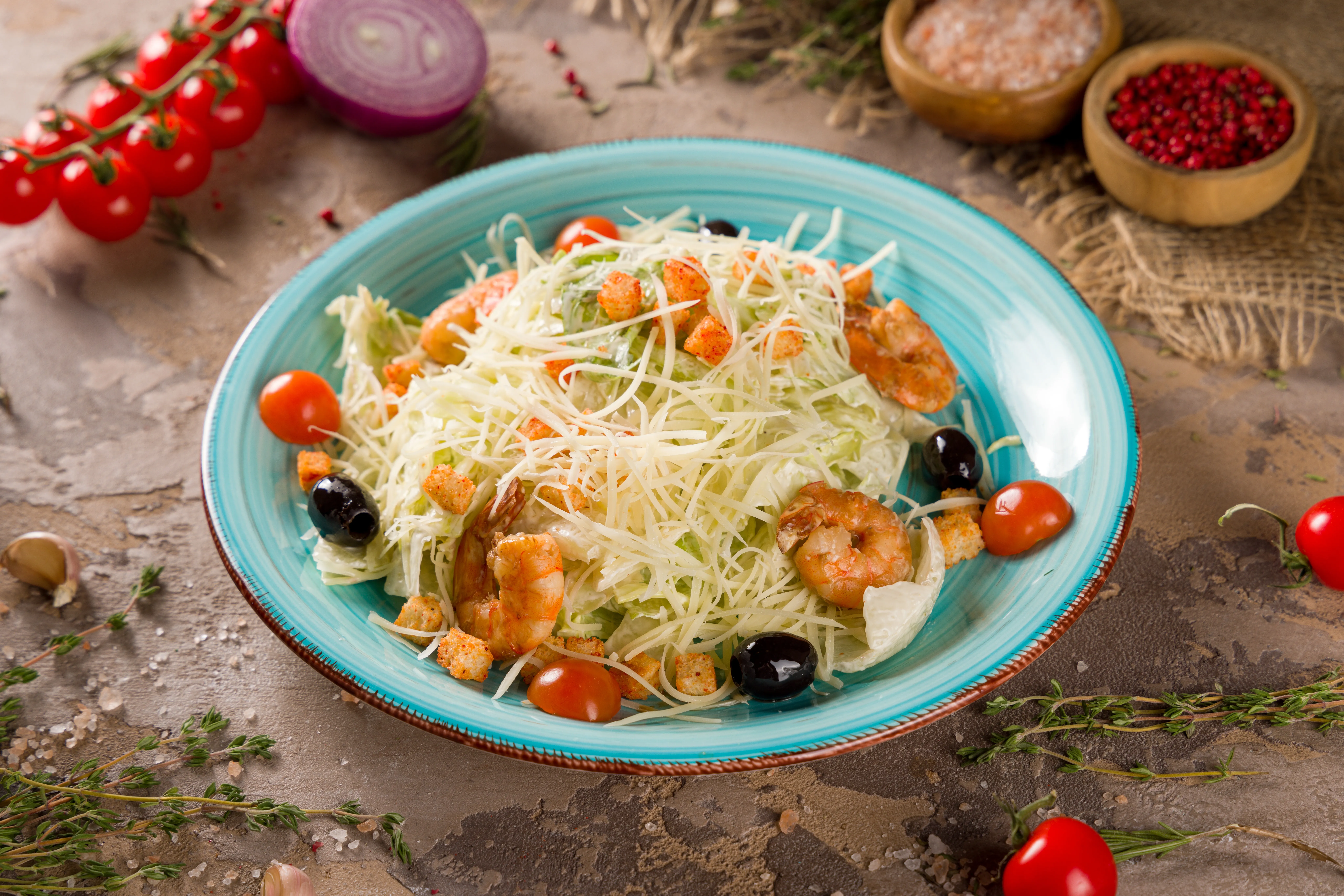 Цезарь с креветками